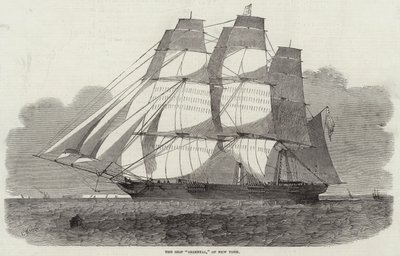Het schip Oriental, van New York door Edwin Weedon